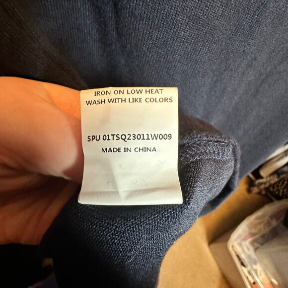 Size 28 5x Plus Size BloomChic Blue Off Shoulder Button Detail Stretchy Sweater - Picture 7 of 8